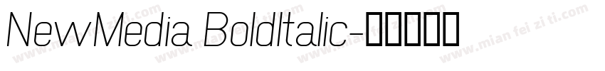 NewMedia BoldItalic字体转换